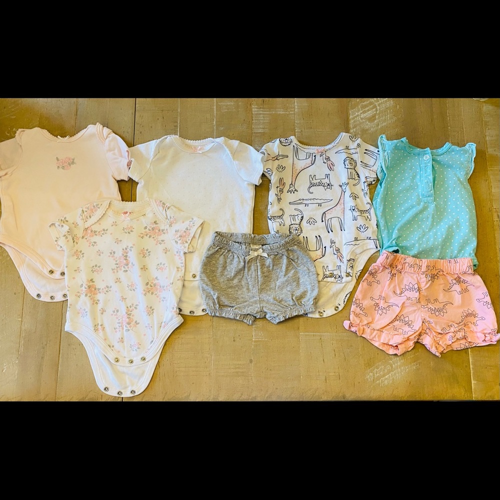 Lot of 3M Baby Girl Coordinating Outfits